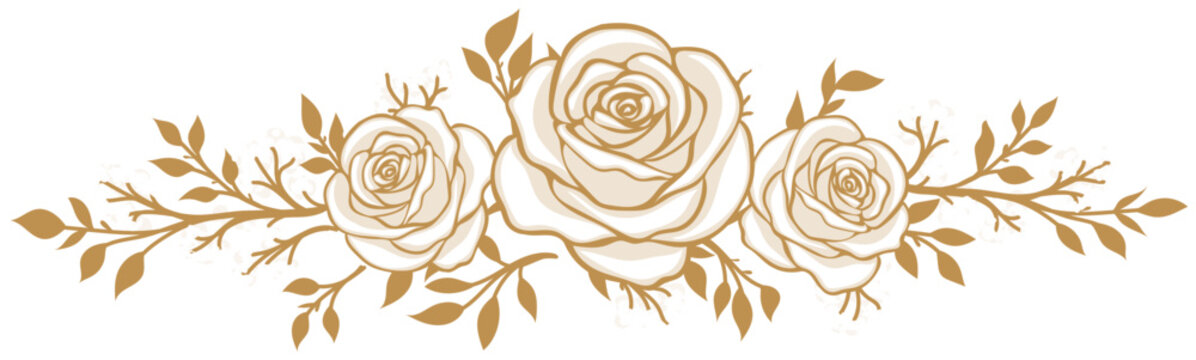 Elegant roses divider - wedding 
