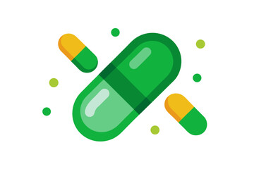 green capsule pills