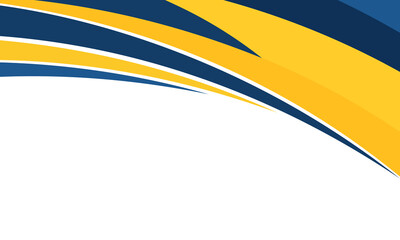 blue and yellow wavy shape background. suitable for business poster design, corporate banner, presentation, flyer, social media post. vector illustration