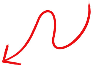 Red Arrows Swirling Hand-drawn Illustration