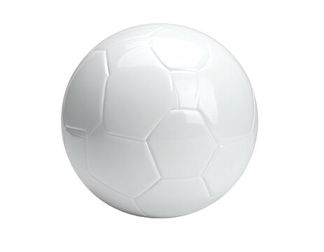 A white soccer ball isolated on a black background, showing hexagonal panels