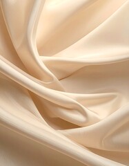 Obraz premium Creamy silk fabric draped in soft folds