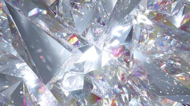 Abstract Crystal Geometric Shapes