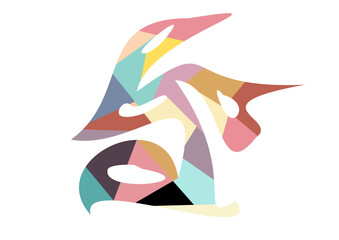 Floral pattern with peach flowers and blue leaves on light blue background.