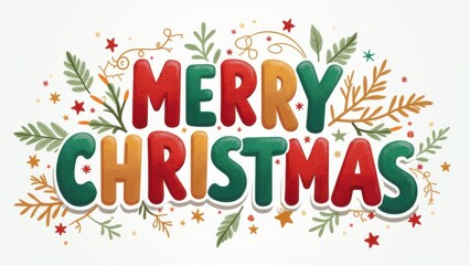 Colored text "MERRY CHRISTMAS"