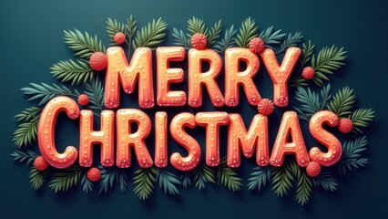 Colored text "MERRY CHRISTMAS"