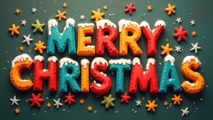 Colored text "MERRY CHRISTMAS"