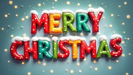 Colored text "MERRY CHRISTMAS"