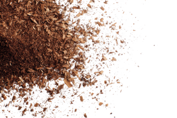 Abstract brown, textured, organic pattern with scattered specks