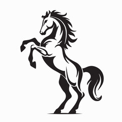 Gallop Horse with High Legs Vector Logo Design for Racing or Sports Brand