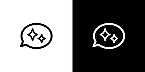 キラキラの吹き出しアイコン