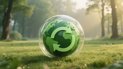 World Environment Day recycling symbol environmental protection green ecology background