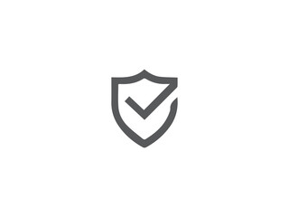 Shield with Check Mark Icon &ndash; Security and Protection Symbol
