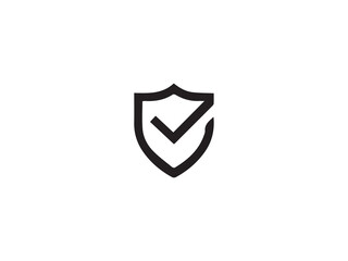Shield with Check Mark Icon &ndash; Security and Protection Symbol
