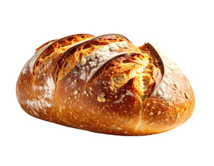 Crusty, oval loaf of bread with deep scores and a golden brown color