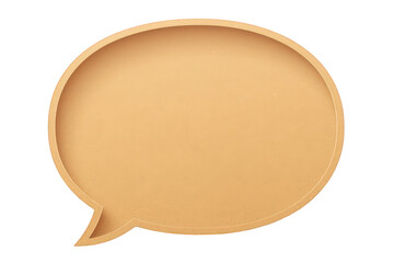 Isolated Light Brown Speech Bubble with Transparent Background and Rounded Shape for Communication and Dialogue in Vector Illustration