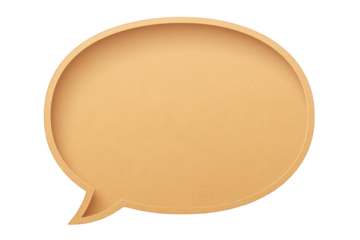 Isolated Light Brown Speech Bubble with Transparent Background and Rounded Shape for Communication and Dialogue in Vector Illustration