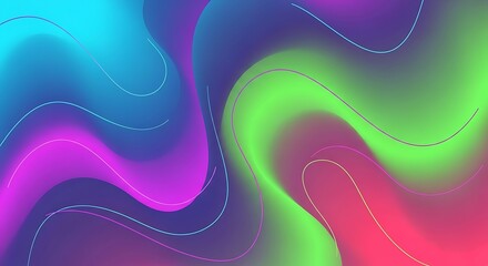 An abstract background with swirling gradients of blue, purple, green, and red, creating a dynamic and visually appealing composition with a sense of movement and fluidity