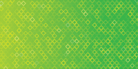 Modern abstract diamond square pattern on green gradient background