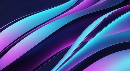 The mesmerizing dance of light and color unfolds in this captivating abstract, where waves of vibrant turquoise and deep violet intertwine, creating a symphony of visual delight and wonder