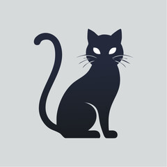 Obraz premium vector illustration of a black cat