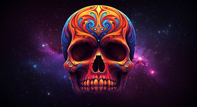 Cosmic Calavera - Powered by Adobe