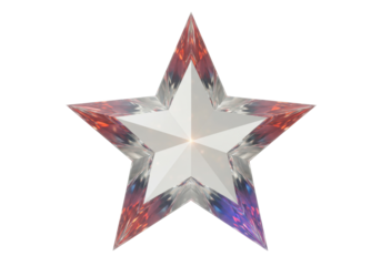 Isolated star shape shiny crystal, polished gem, luxurious, jewel, award, celebration, design
