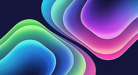 An abstract swirl of vibrant colors dances across a dark background, creating a mesmerizing and dynamic composition with smooth gradients and fluid shapes that evoke a sense of movement and energy
