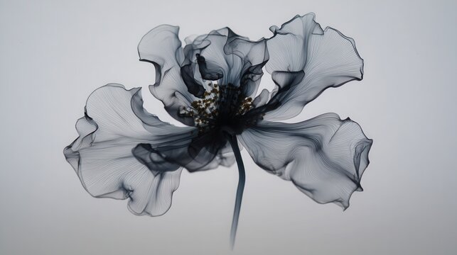 white flower on black background