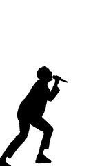 silhouette, woman, singing, music, female, girl, performance, mic, concert, voice, sound, dark, art, black, stage, person, artist, show, star, creative, illustration, lady, talent, entertainment, shad