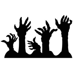 Obraz premium Halloween Zombie Hands
