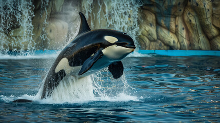 Killer whale  Killer whale jumping out of water