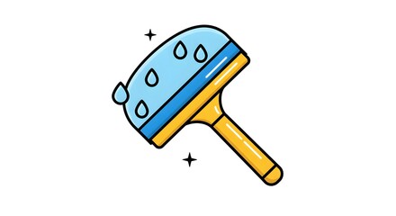 Obraz premium Window Squeegee Icon Clean and Efficient Cleaning Tool Illustration