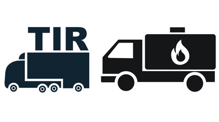 Truck Transport Logistics Icons Design