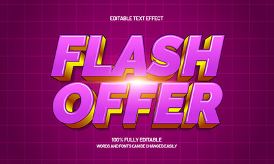 flash offer editable text effect