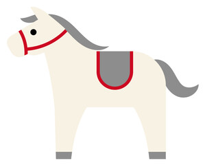 2026年令和8年お正月の午年の年賀状デザイン　馬のイラスト1