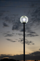 夕方の街灯