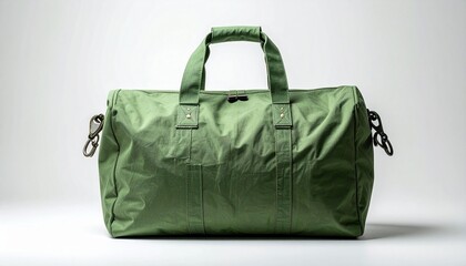 green bag isolated on white