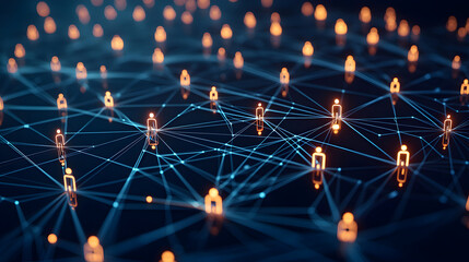 Modern AI-based networking application illustrating human connections, professional opportunities, and digital communication for corporate partnerships and business growth.