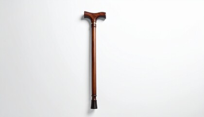 old wooden  stick on a white 