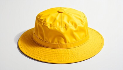 yellow hat isolated on white