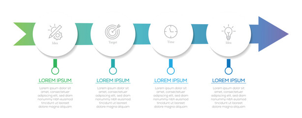 Infographic Elements. Infographic template for business. Creative concept for infographic timeline. Process chart. Vector business template for presentation.