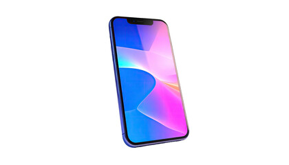 A modern smartphone with a vibrant screen display, angled against a black background