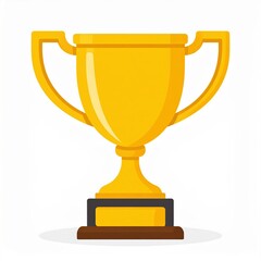 Golden trophy cup illustration on a brown and black base, symbolizing victory and achievement.