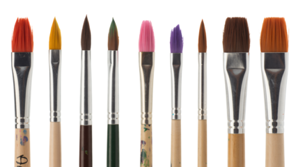 Vibrant art brushes ready to create your next masterpiece with colorful bristles