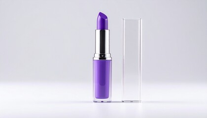 purple lipstick on a white 