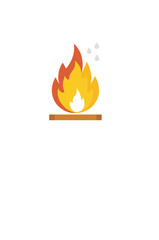 Fire Outline Icon Vector, Minimal Flame Symbol for Safety, Warning, and Energy Design
