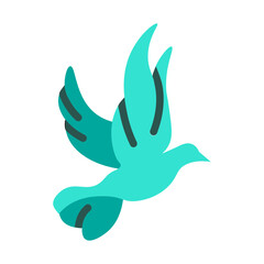Dove Vector Flat Icon Design