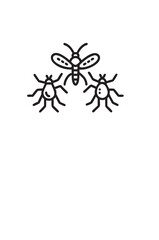 Mosquito Outline Icon Vector, Minimal Insect Symbol for Health and Medical Awareness