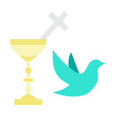 Holy Communion Vector Flat Icon Design